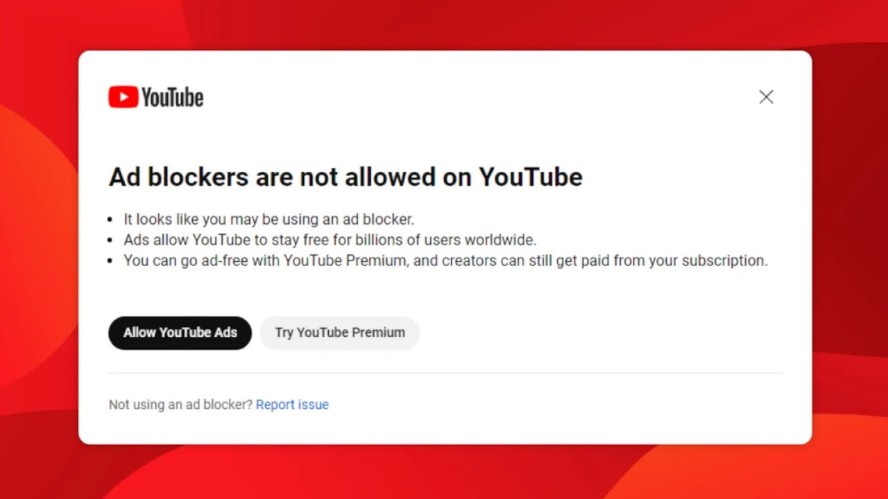 YouTube's Crack's Down On Ad Blockers WebPageNI